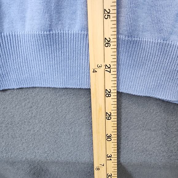 Tehama Mens Sweater Vest XXL Blue Tencel Merino Wool Blend Preppy Office Vintage - Picture 5 of 11